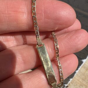 Alternative view of 10k 2.2g Gold Mariner ID Bracelet 5”