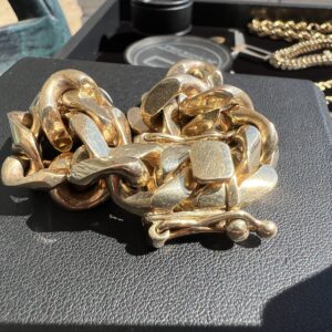 10k 97.3g Gold Cuban Bracelet 8” - Image 3