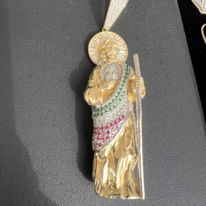 14k 28.2g Jesus/Saint Jude Pendant - Image 3