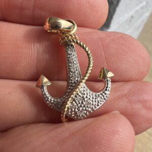 14k 2.8g Gold Anchor Charm - Image 2