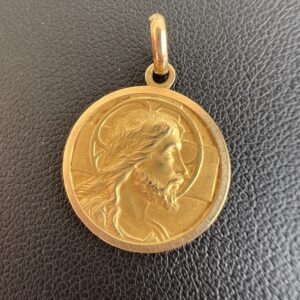 18k 3.3g Gold Jesus Profile Pendant