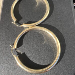 14k 4.1g Gold Yellow Hoop Earrings - Image 4