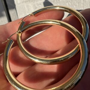 14k 4.1g Gold Yellow Hoop Earrings - Image 3