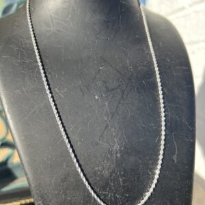 14k 5.1g White Gold Adjustable Chain 20”