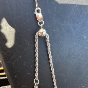 14k 5.1g White Gold Adjustable Chain 20” - Image 4