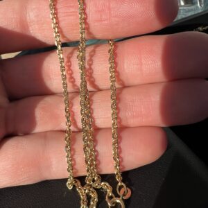 14k 7.4g Oval Link Chain 16” - Image 3