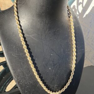 18k 15.4g Gold Rope Chain 18”