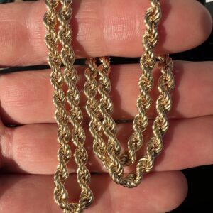 18k 15.4g Gold Rope Chain 18” - Image 3