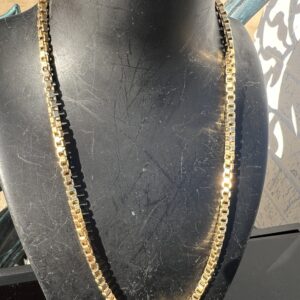 10k 36.6g Gold Box Link Chain 20”