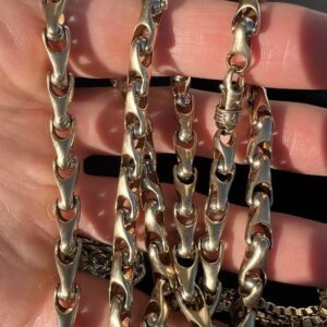 10k 75.7g Unique Gold Bike Chain 28” - Image 4