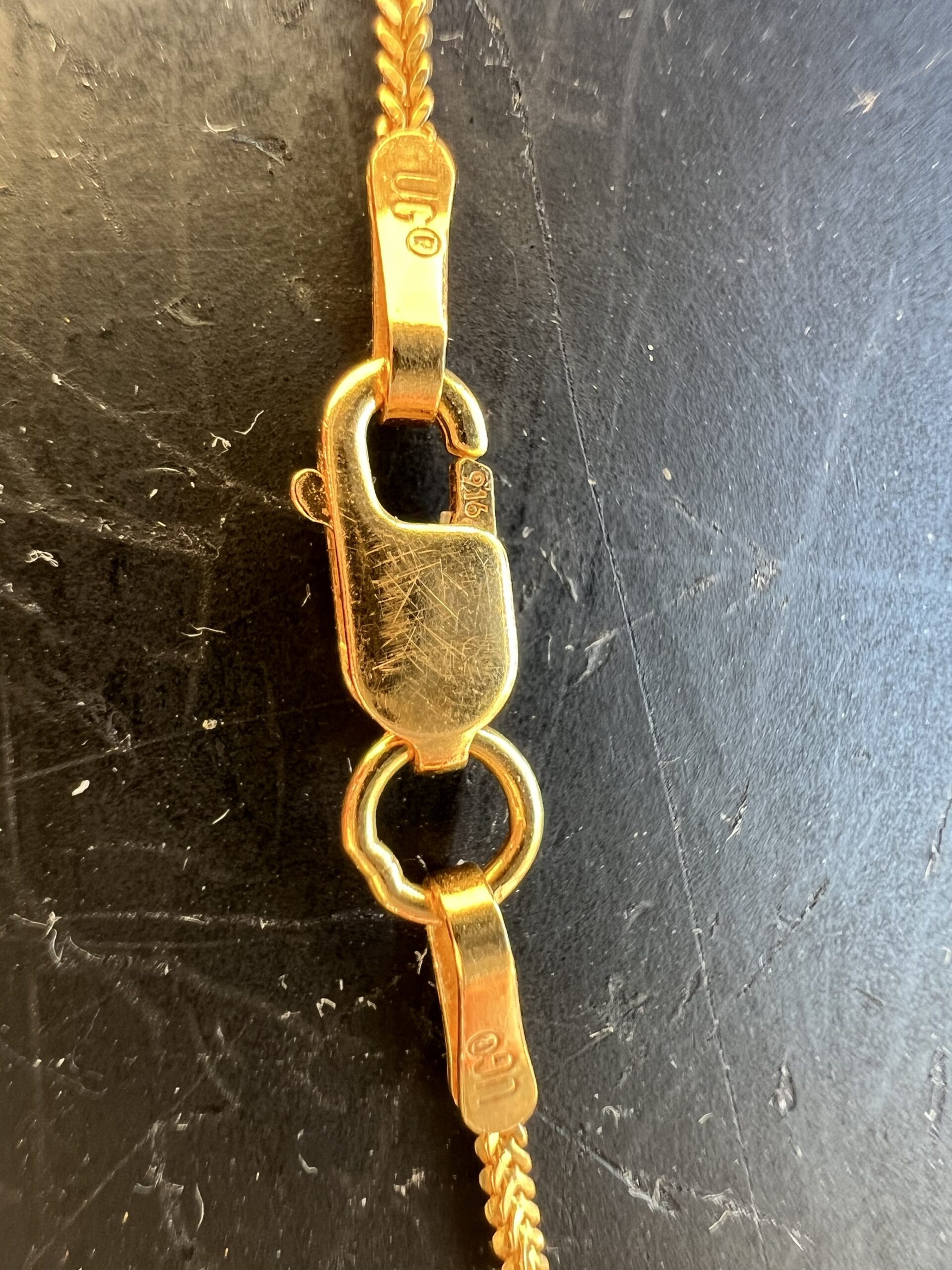 22k 2.9g Gold Franco Small Chain 15” - Image 4
