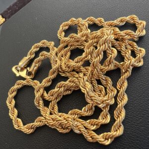 Alternative view of 21k 10.3g Gold Rope Chain 24”
