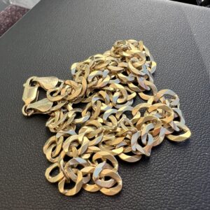 10k 16.2g Gold Cuban Flat Link Chain 22” - Image 3