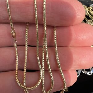Alternative view of 18k 5g Gold Snake Chain 20”