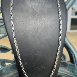 14k 43.8g White Gold Link Chain 24”