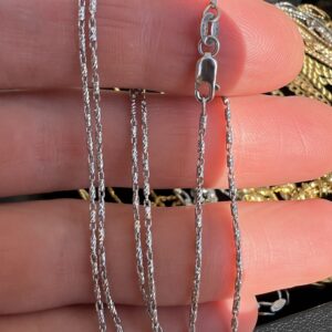 Alternative view of 14k 4.6g White Gold Link Chain