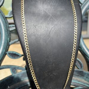 14k 21g Flat Cuban Link Gold Chain 26”