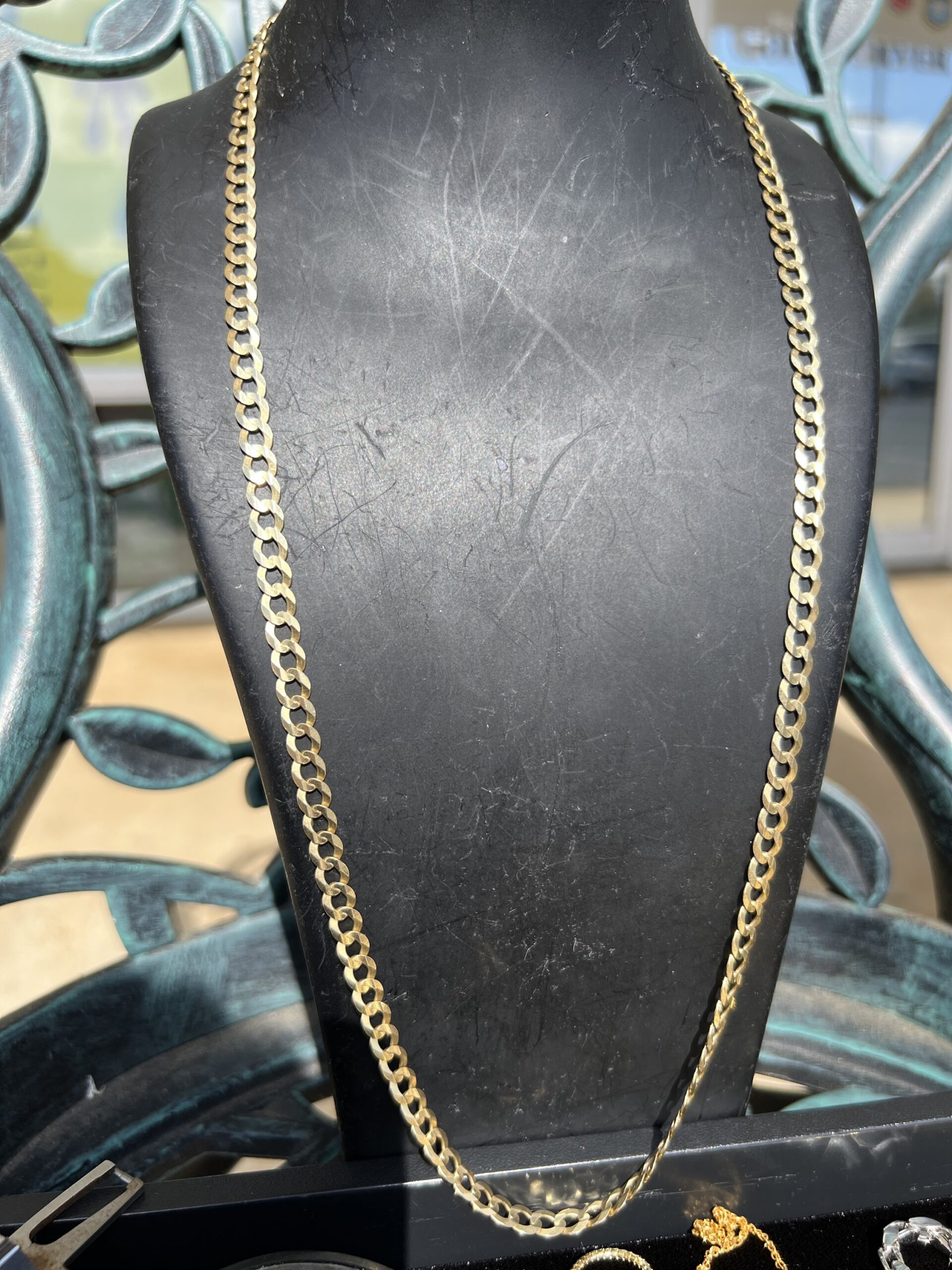 14k 21g Flat Cuban Link Gold Chain 26”