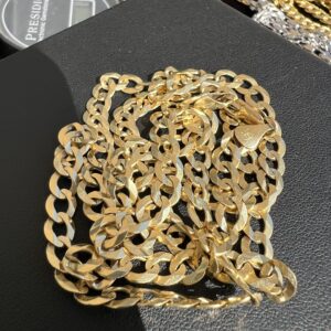 Alternative view of 14k 21g Flat Cuban Link Gold Chain 26”