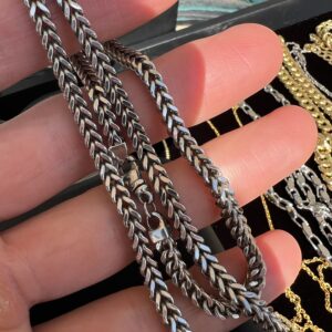 Alternative view of 10k 16.6g Franco White Gold Chain 18”