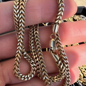 Alternative view of 10k 13.9g Franco Gold Chain 20”